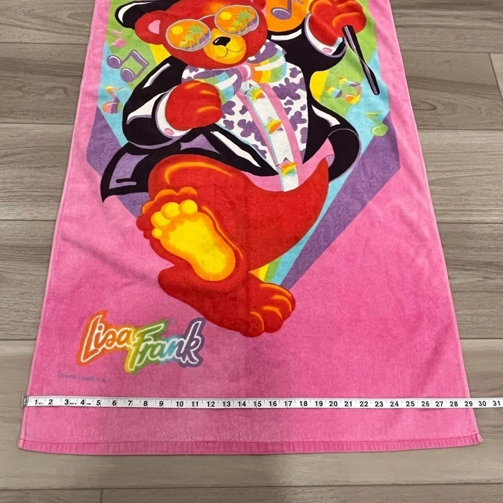 VINTAGE LISA FRANK HOLLYWOOD BEAR BEACH TOWEL